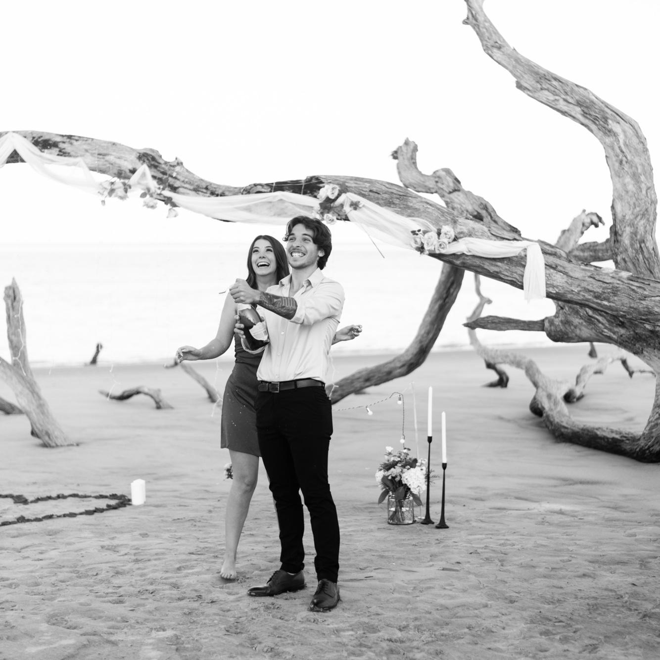 Another cute proposal photo but in black and white.