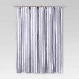 Dyed Shower Curtain Inky Blue Stripe - Threshold™