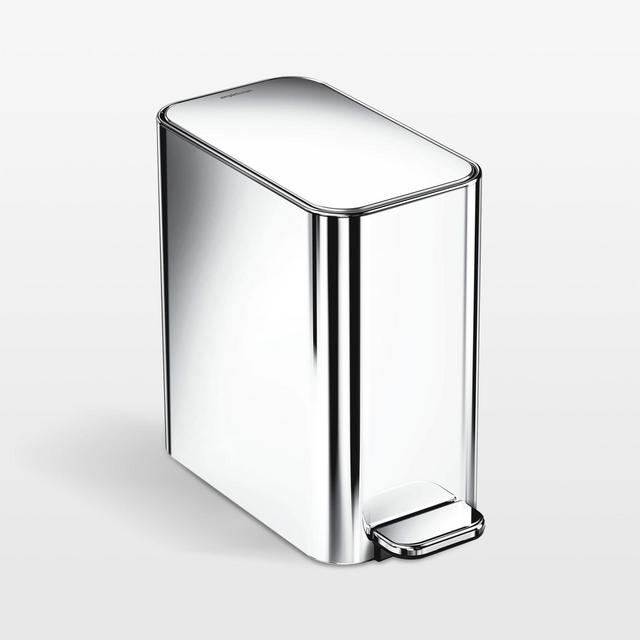 simplehuman ® 5-Liter Polished Stainless Steel Slim Step Trash Can