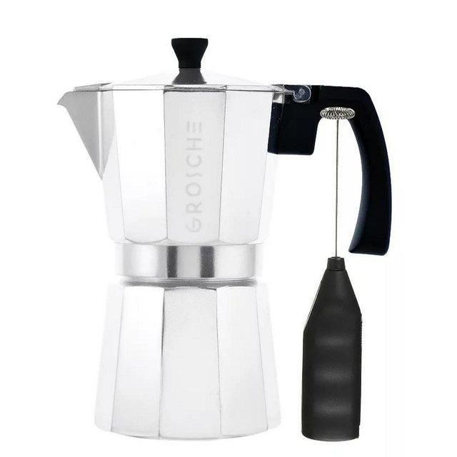 GROSCHE Milano Cafe Bliss: Moka Pot Frother Duo