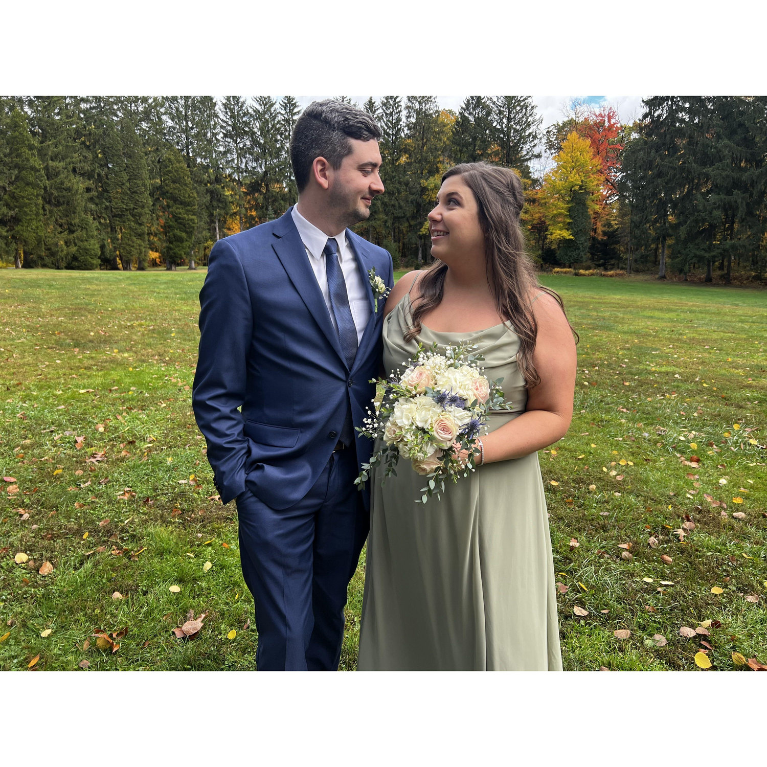 10/21/2023 - All dressed up for Sarah and Jason's wedding (Julie's sister and brother-in-law)