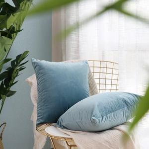 Miulee Pack of 2, Velvet Soft Soild Decorative Square Throw Pillow Covers Set Cushion Cases PillowCases for Sofa Bedroom Car18 x 18 Inch 45 x 45 Cm