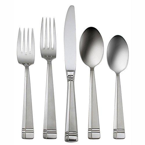Oneida Amsterdam 45 Piece Everyday Flatware, Service for 8, 18/0 Stainless Steel, Silverware Set, Dishwasher Safe, Multi