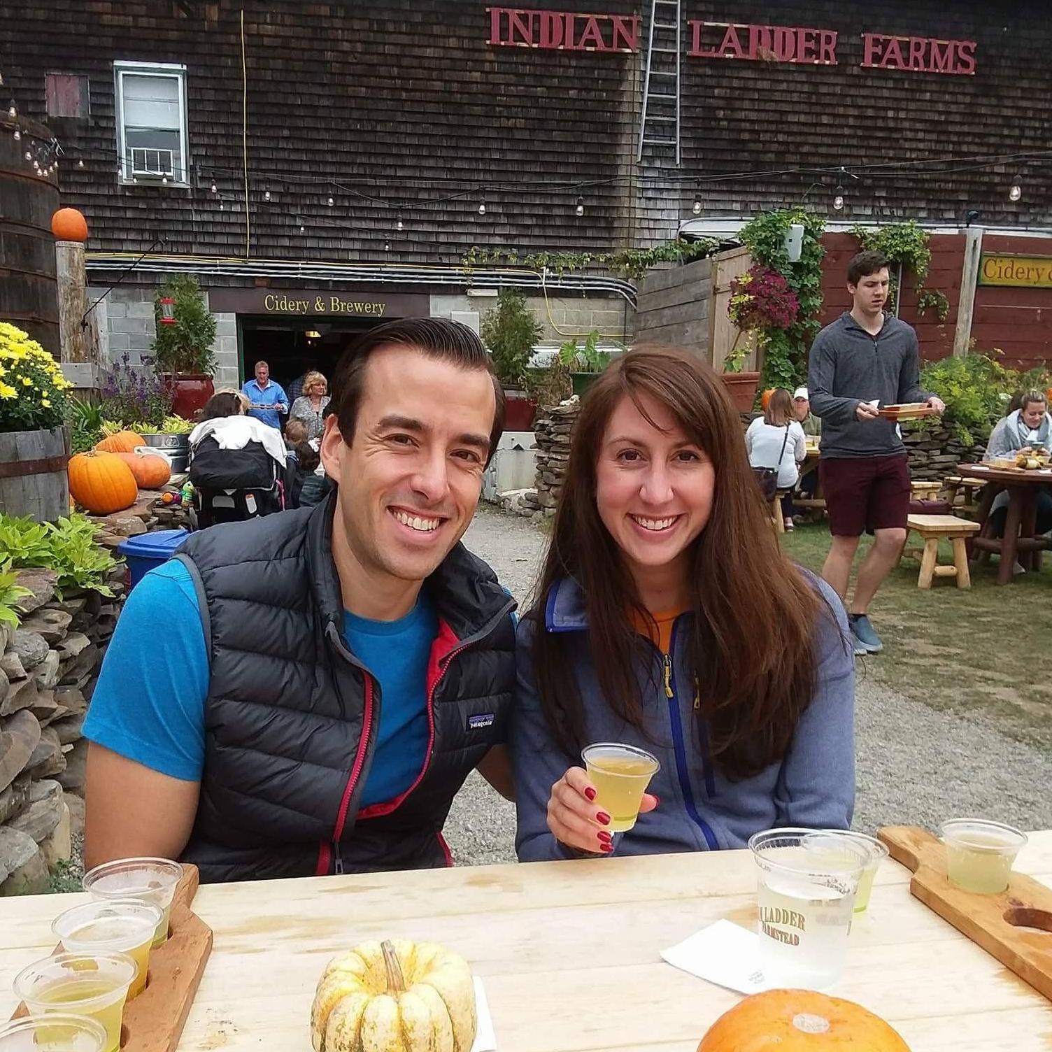 Cider tasting at Indian Ladder Farms