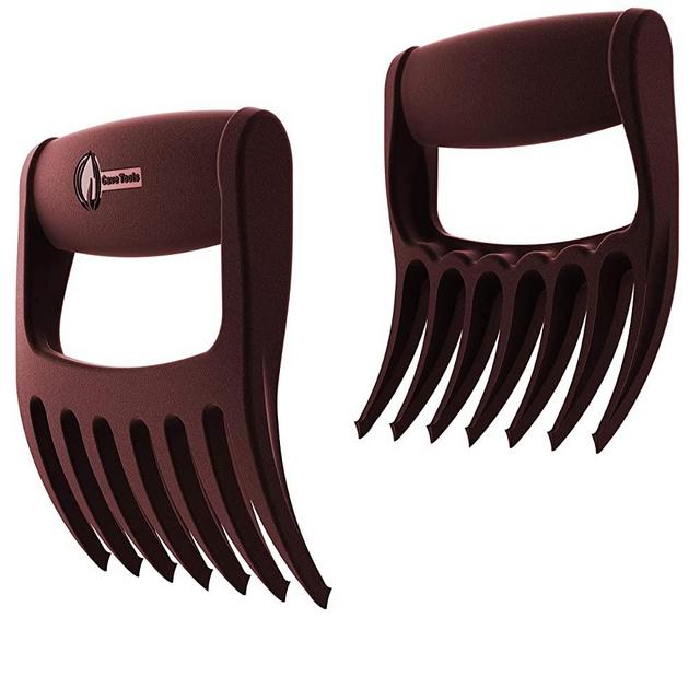 Meat Claws - Talon TIP Pulled Pork SHREDDERS - Extra 7th BBQ Fork Shreds Handles & Carves for Grill Smoker or Slow Crock Pot Cooker Handler - Barbecue Grilling & Smoking Accessories Set (Merlot)