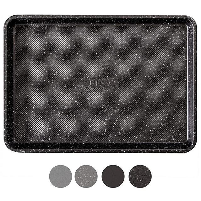 BINO Bakeware Nonstick Cookie Sheet Baking Tray, 13 x 18 Inch - Speckled Black | Premium Quality Textured Baking Sheet with Even-Flow Technology | Dishwasher Safe | Non-Toxic