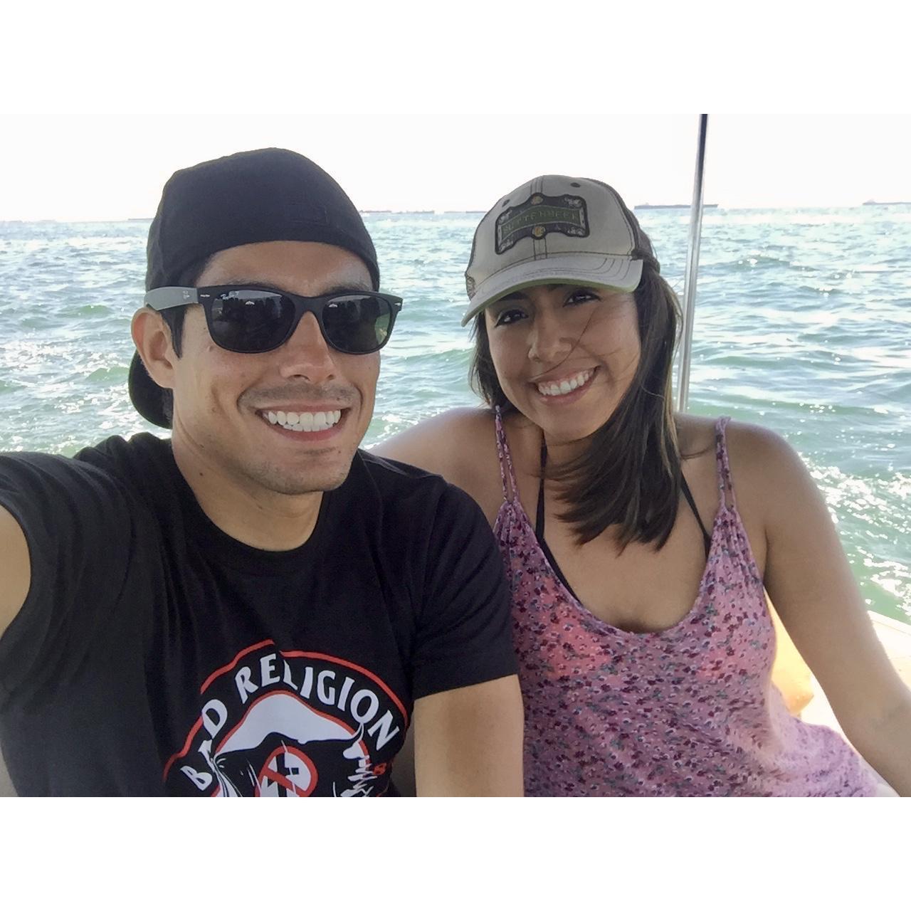 That one year Natalie lived in Long Beach & we'd dive and get on lots of boats!