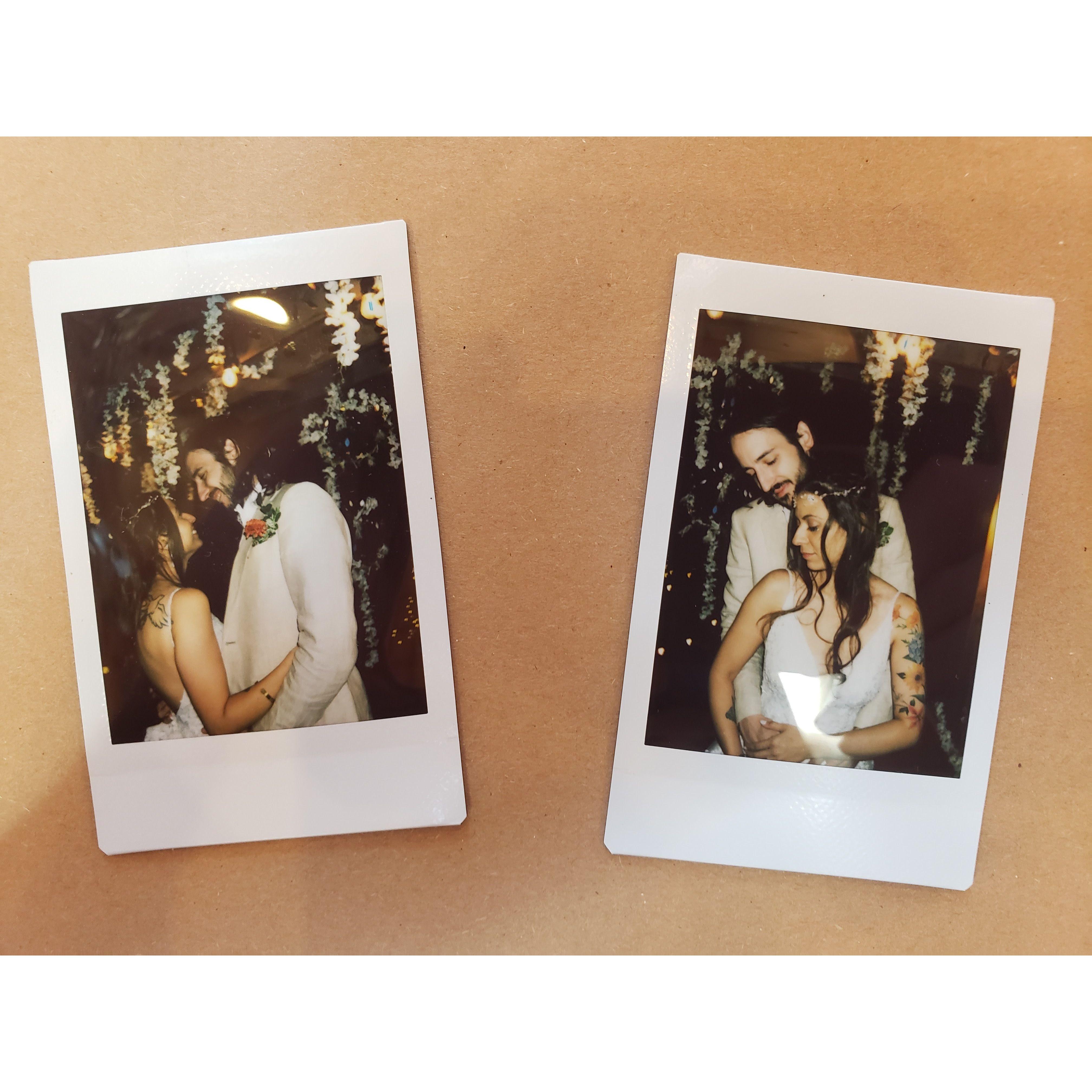 Polaroids from our wedding night