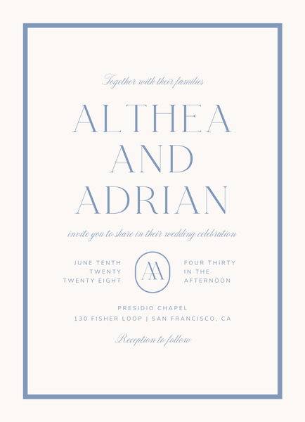 Conrad Classic | Denim Blue | Zola Wedding Invitations