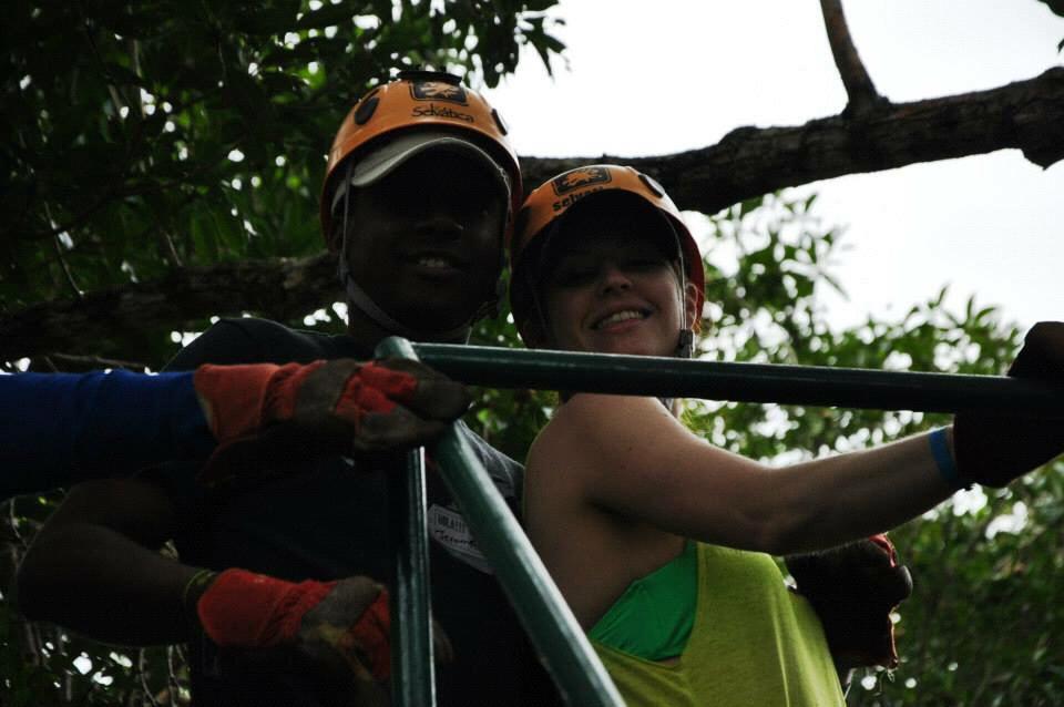 Zip lining in the Jungle, Mexico 2014