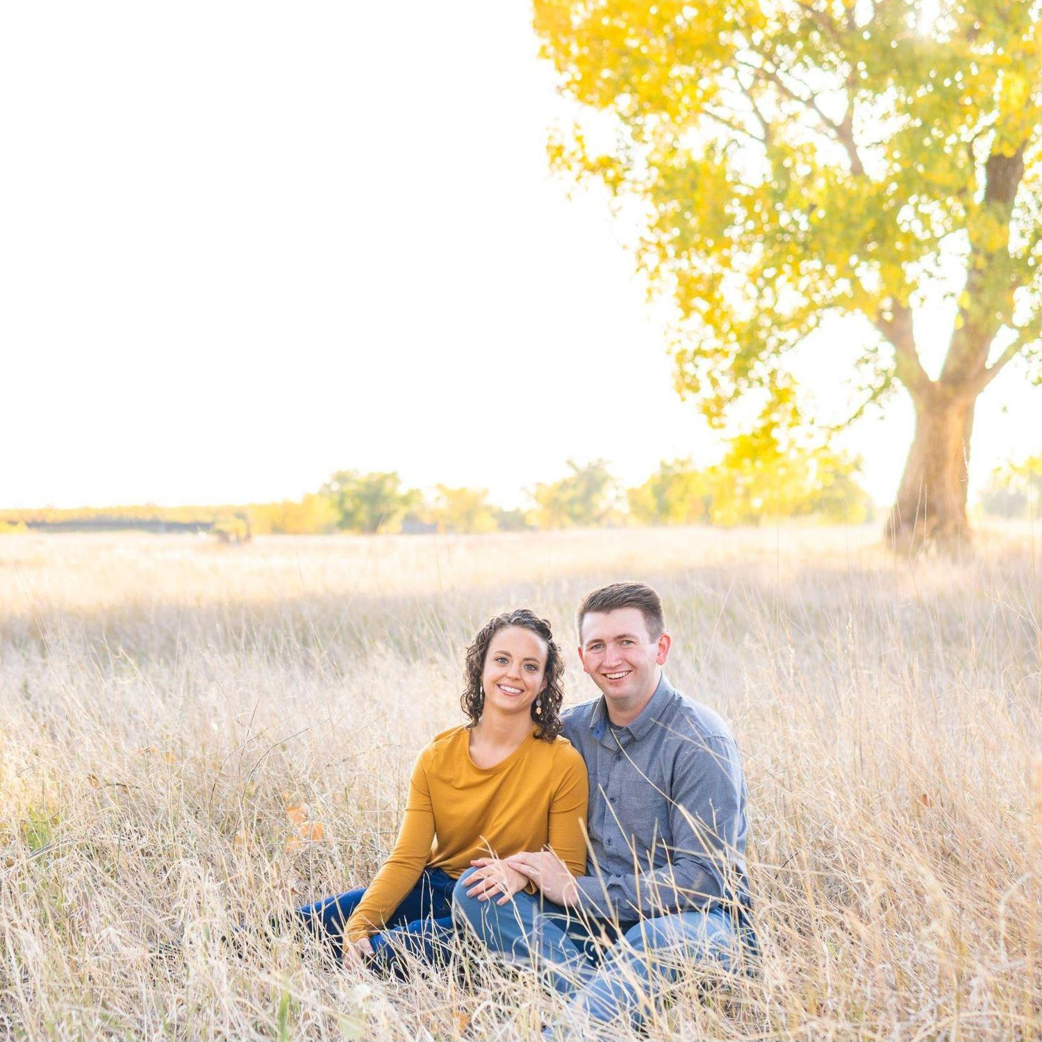 Jon's favorite engagement picture of us. Thank goodness there were no overalls!