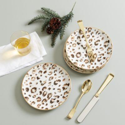 Leopard Accent Plates - Set of 4