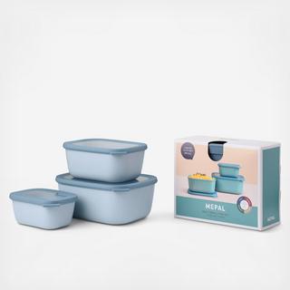 Cirqula, Rectangular Deep Storage Set, 3 Piece