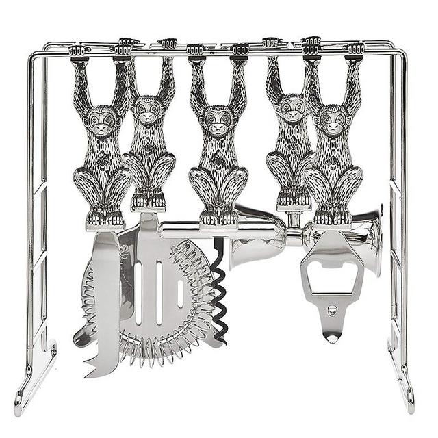 Godinger Monkey Barware Bar Tool Set - 6 Piece Set