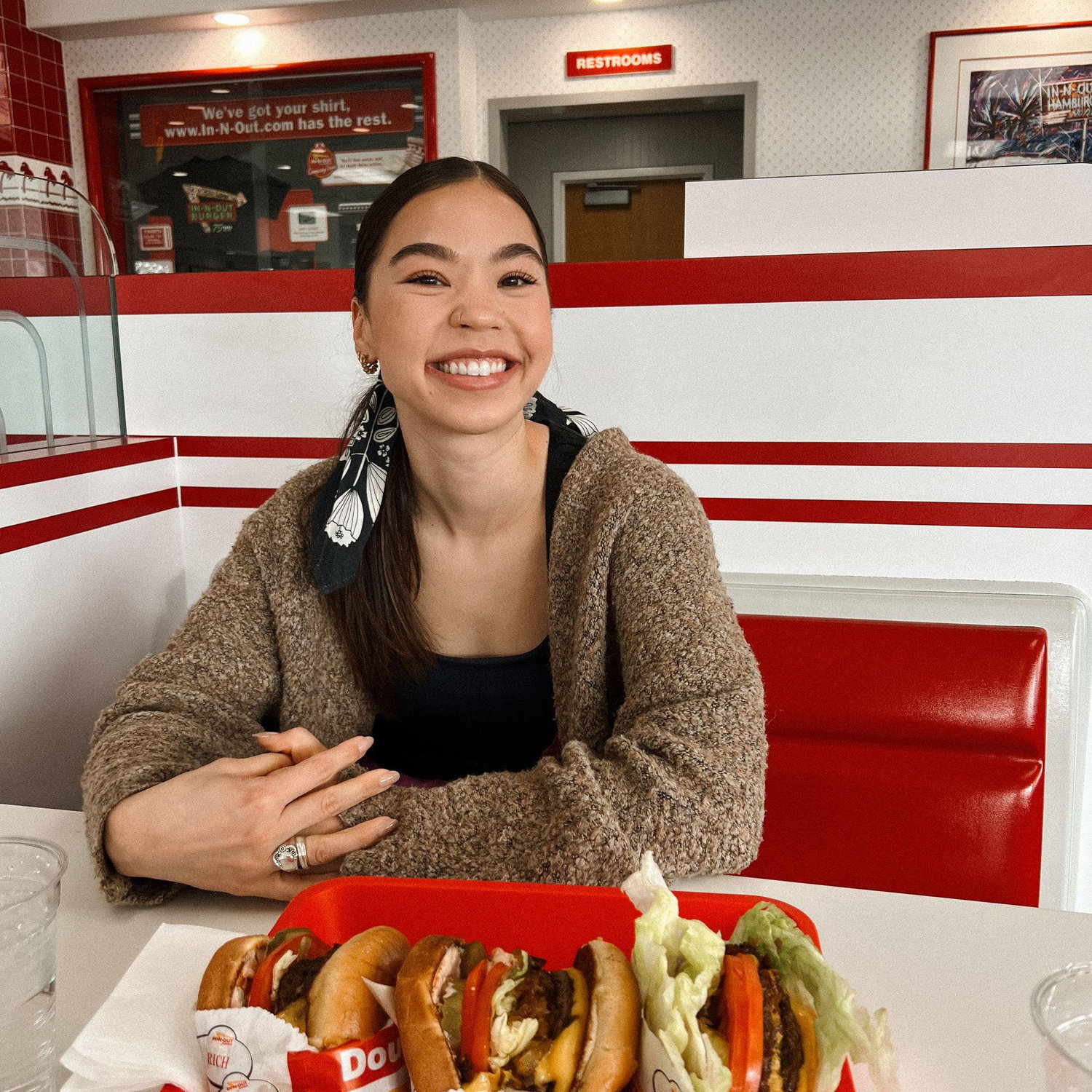 Back where it all started: we met on Hinge and our first messages to each other were about In-N-Out 😌 (Spring Break 2024)