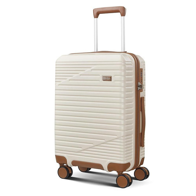 NEISIA Carry on Luggage Airline Approved, Expandable Hard Shell Carry on Suitcase with Spinner Wheels and TSA Lock, Travel Lightweight Luggage Set with YKK Zippers (Beige, Carry-on 20 Inch)