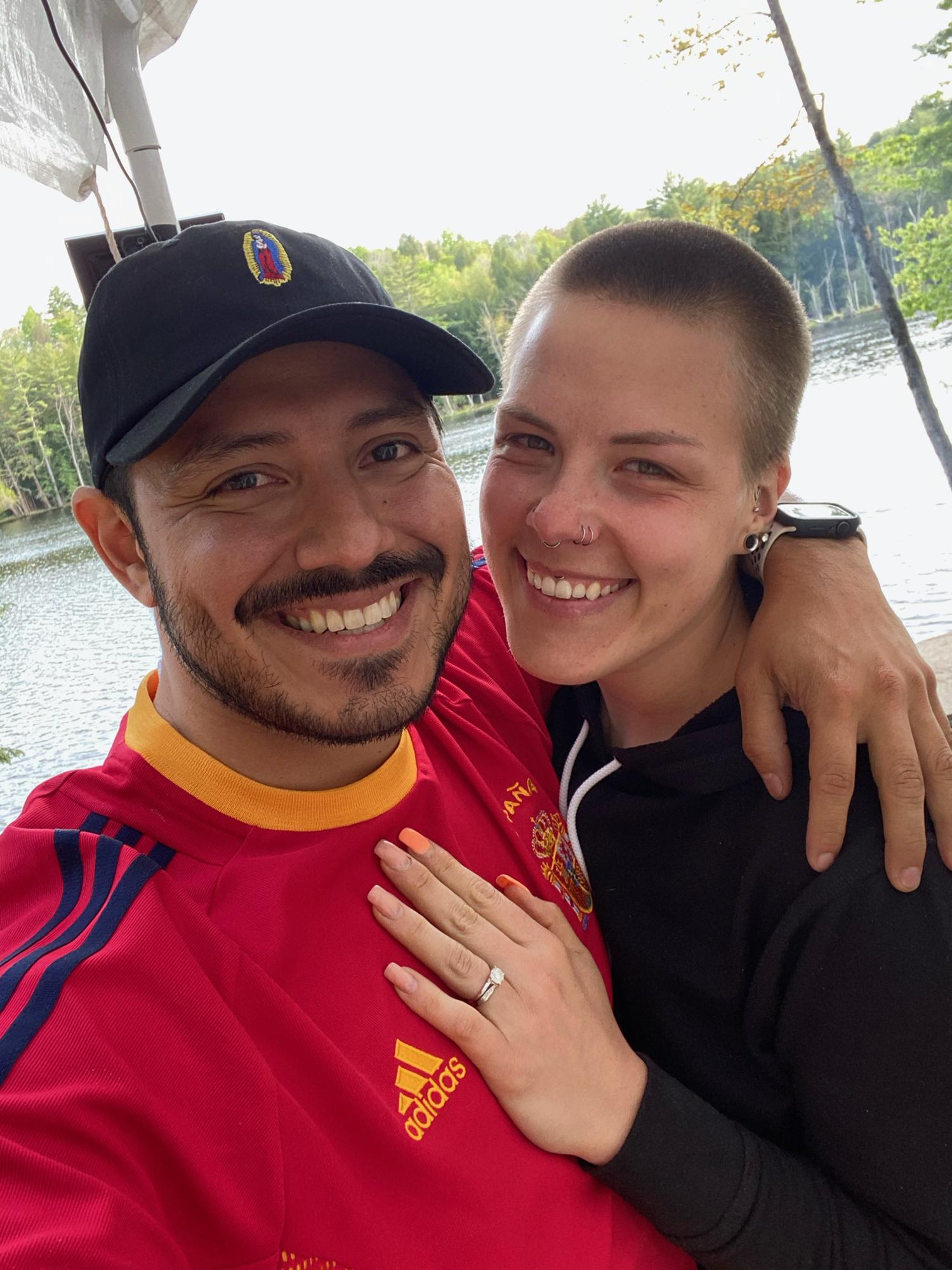 Moments after we got engaged in the Adirondacks! May 15th, 2021 will always hold a special place in our hearts.