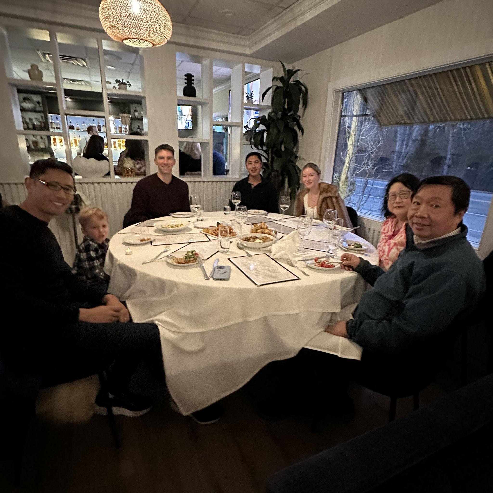 Engagement dinner in the Hamptons