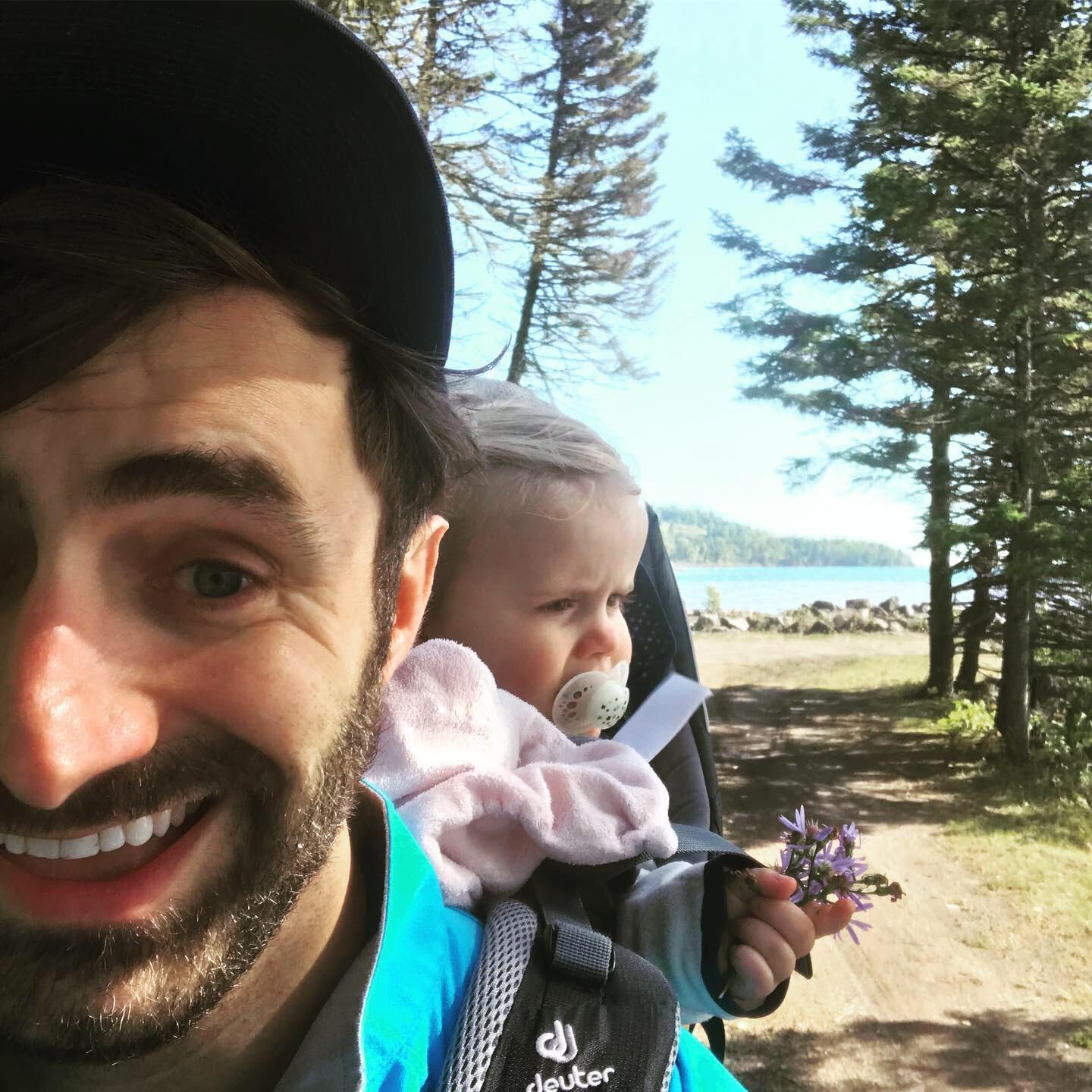 Poppy getting in some flower girl practice on the north shore.