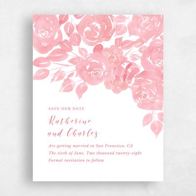 Pink Wedding Save the Date - Clemson Corner