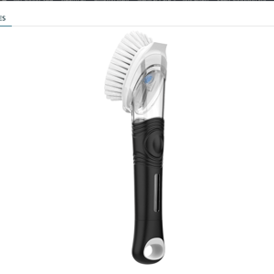 MR.SIGA Soap Dispensing Dish Brush, Kitchen Brush for Pot Pan Sink Cleaning, Black