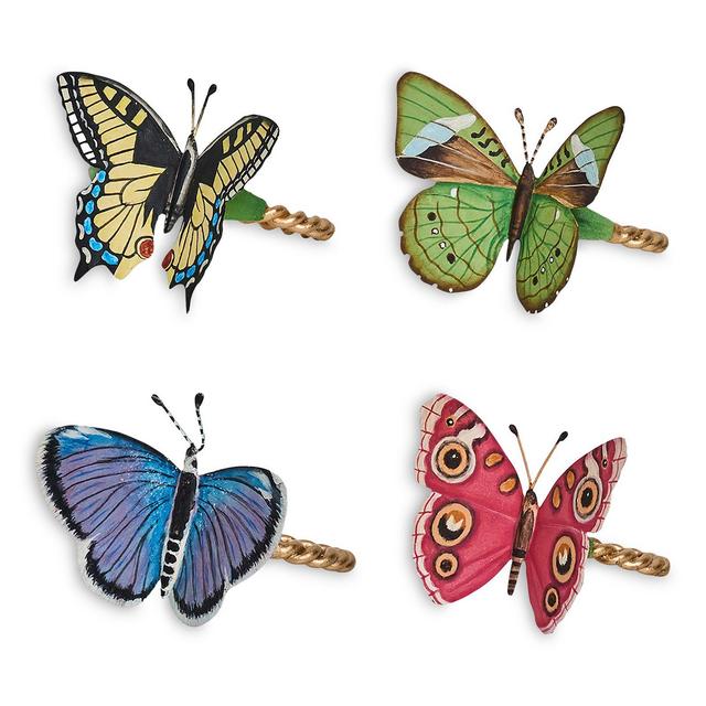 Juliska Meadow Walk Butterfly Napkin Rings, Set of 4