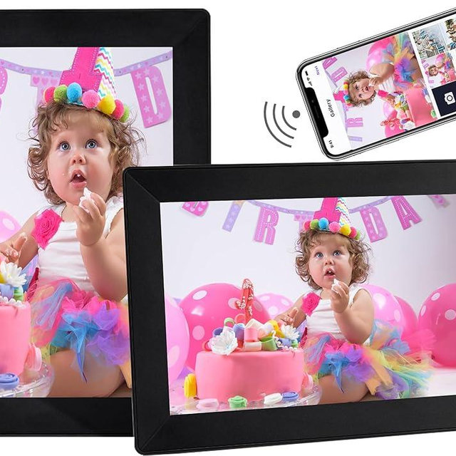 Uhale Digital Picture Frame 1280x800 HD IPS Touch Screen Digital Photo Frame 10.1 Inch WiFi Digital Frame 16GB Storage,SD Card Slot,Auto-Rotate Slideshow,via Uhale Send Videos and Photos remotely