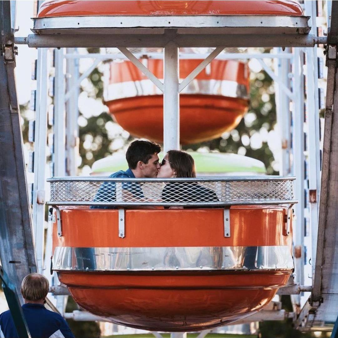 Bonnaroo 2019. A professional photographer hired by Bonnaroo took this photo without us knowing. Bonnaroo posted it on their Instagram months later with the caption "A moment on the Ferris Wheel."
