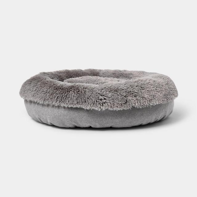 Super Plush Cuddler Round Dog Bed - L - Gray - Boots & Barkley™
