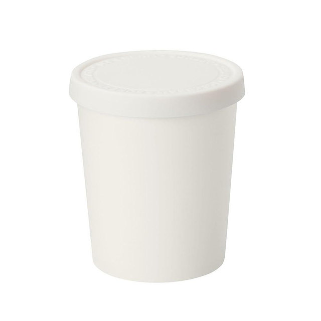 Tovolo 1 Quart Ice Cream Containers with Lid for Homemade Ice Cream Toppings Supplies, Air Tight Silicone Lid Reuseable Ice Cream Storage for Freezer Dishwasher Safe Frozen Treat Tub, White