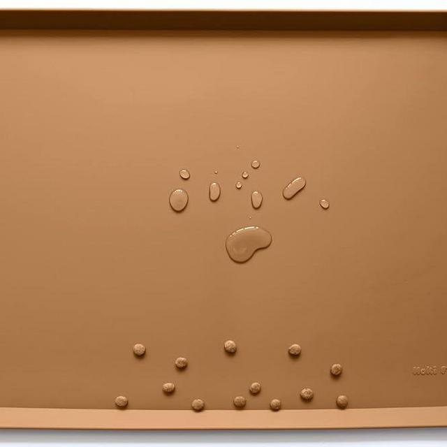 Hoki Found Silicone Pet Food Mats Tray - High-Lips Pet Dog Cat Bowl Mats - Dog Pet Cat Feeding Mat - Waterproof Dog Cat Food Mats -Pet Water Mats for floors - Butterscotch