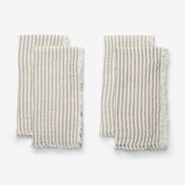 McGee and Co. Striped Fringe Napkins (Set of 4)