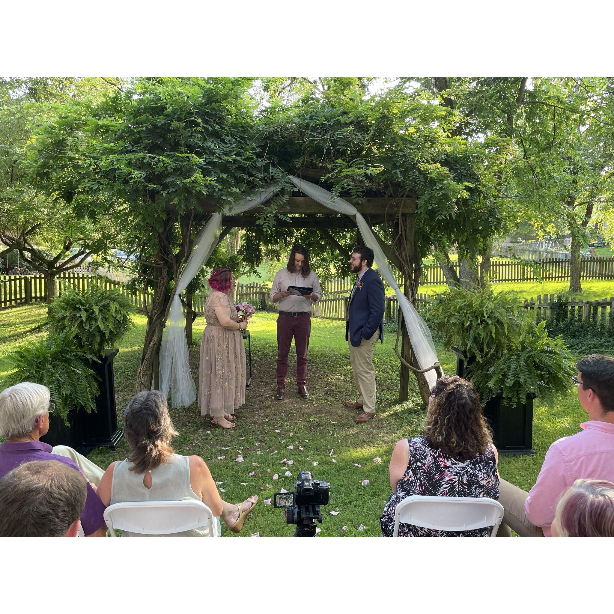 Our backyard wedding, June 2021
