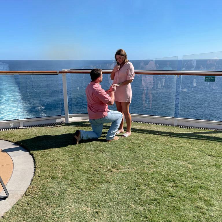 We got engaged on New Year’s Day 2024 on a cruise to the Bahamas!
