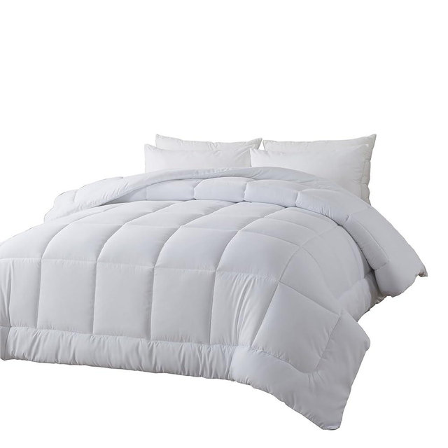 BedTreat Down Alternative Twin Duvet Insert with Corner Tabs, All Season Quilted Box-Stitched Comforter, Machine Washable Microfiber Bedding