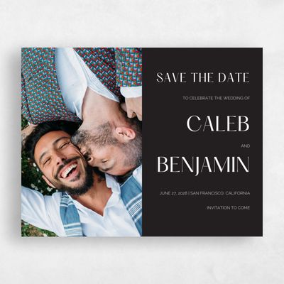 Black Fall Wedding Save the Date - Goodwin Photo