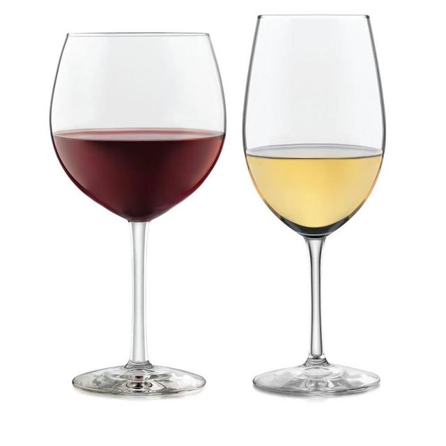 Libbey Vineyard Reserve Wine Glass Set of 12, Red and White Clear Wine Glasses, Merlot, Bordeaux, Chardonnay Gifts, Lead-Free Party Wine Glasses