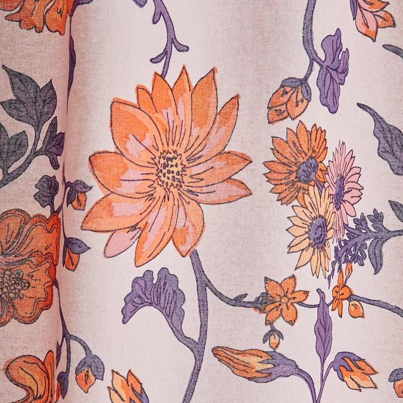 Pink and Coral - Ella Vine Floral Shower Curtain