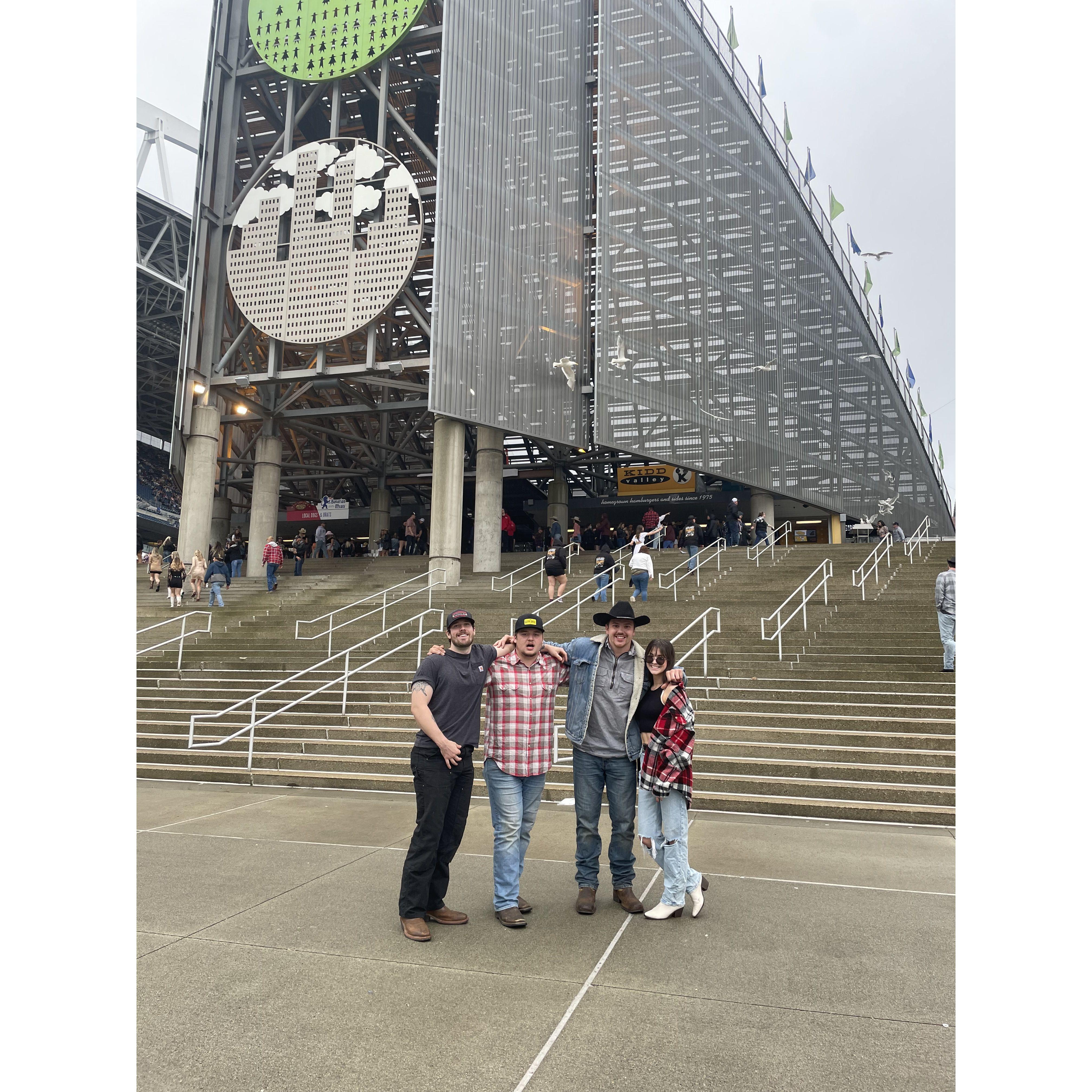 Our first concert together. Katherine was to nervous to ask for a picture with just Aiden, so she had to settle for a group picture!