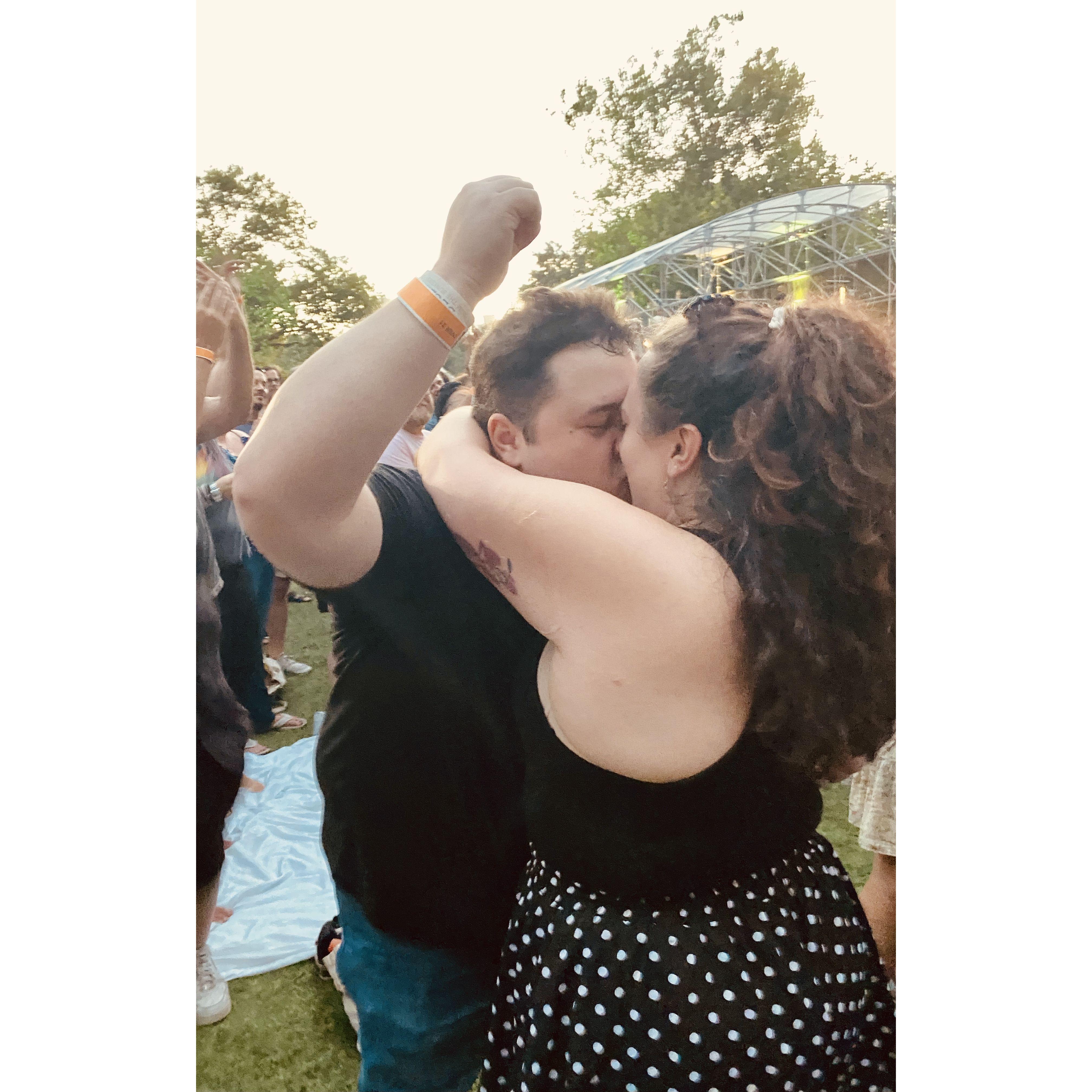 The night that changed it all- we got engaged at a Decemberists concert, in the summer of 2022. The best night of our lives so far!