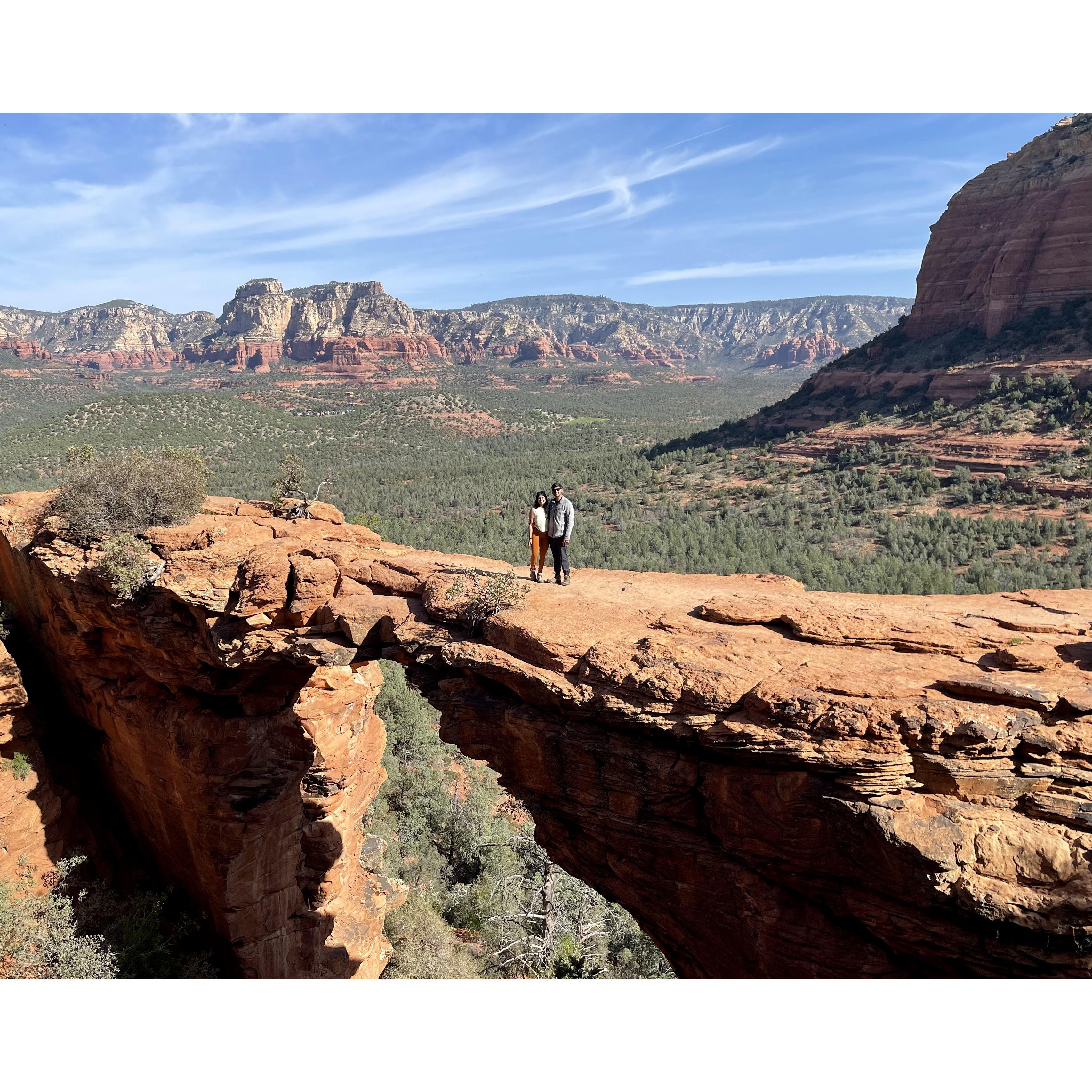 Kunal overcoming his fear of heights for the picture at Devil's Bridge ;)
4/2022