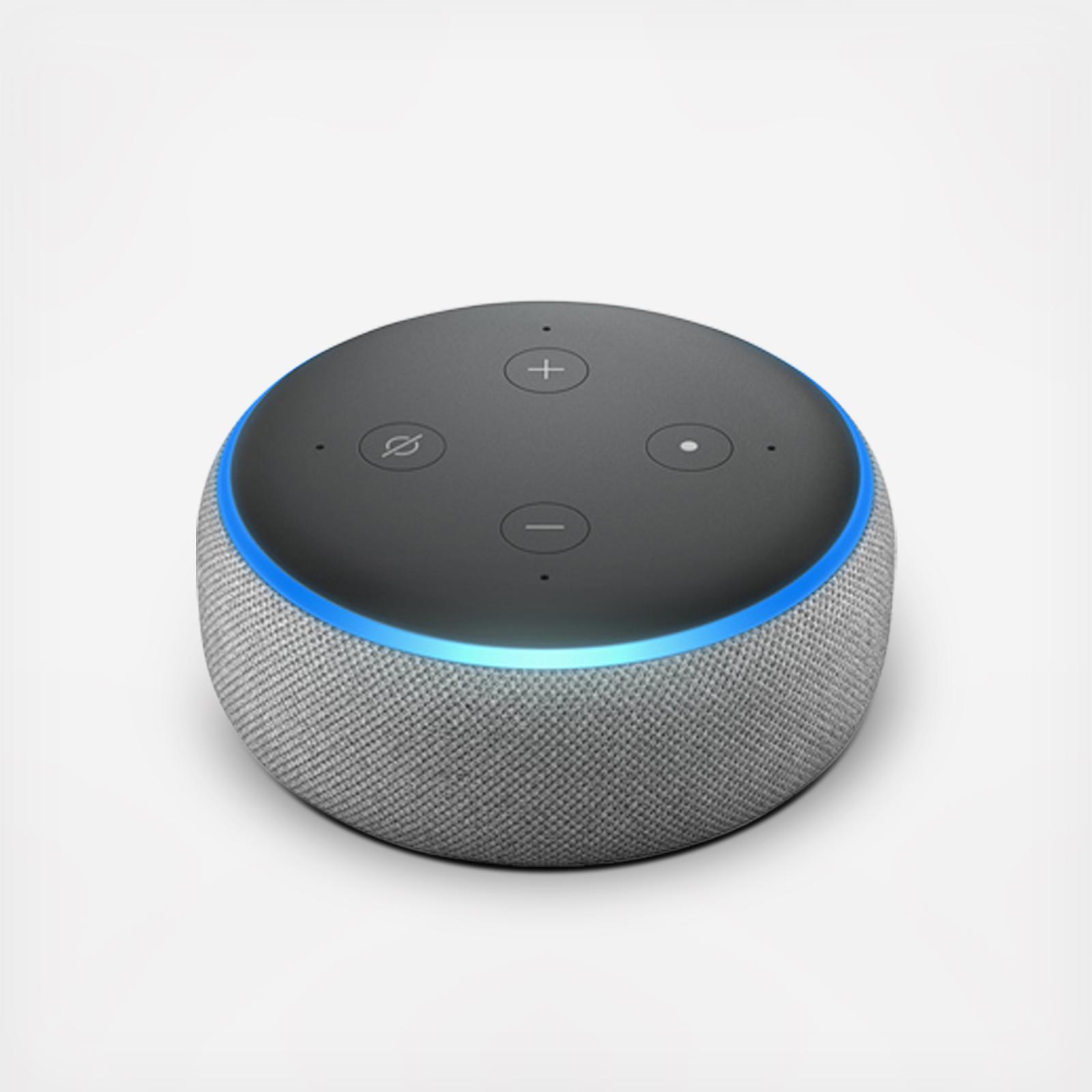 amazon echo dot 3rd gen heather grey