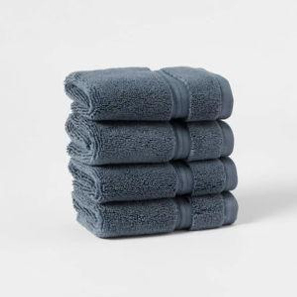 Spa Plush 4pk Washcloth Set, Slate Blue - Threshold™