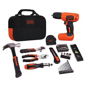 Black & Decker BDCD8PK Drill Project Kit, 8V