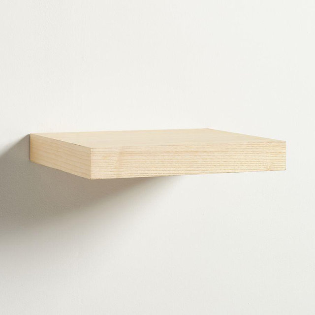 Brighton Floating Shelf, 18" x 14", White Ash