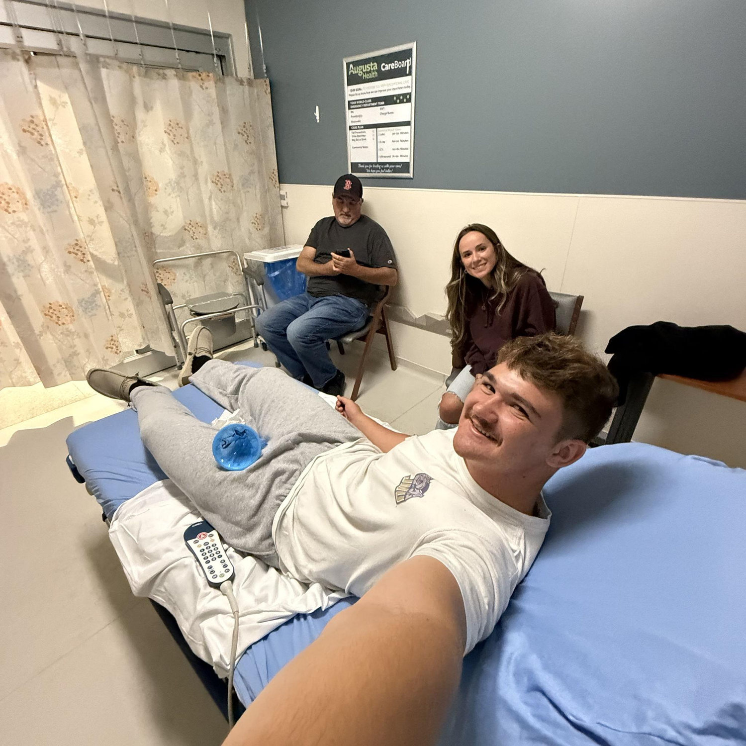Rebekah’s first time meeting the parents ended up with Derek in the ER until 7am! Derek’s father said it was the best first impression since it showed how much I cared about him