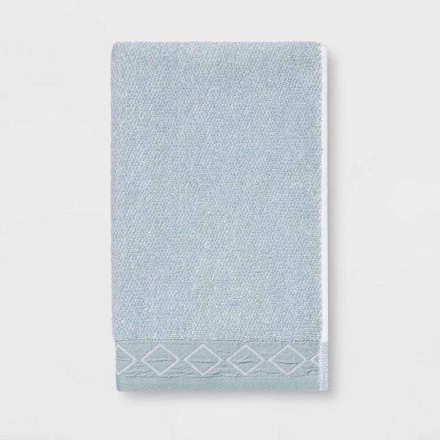 Diamond Band Terry Hand Towel Aqua - Threshold™