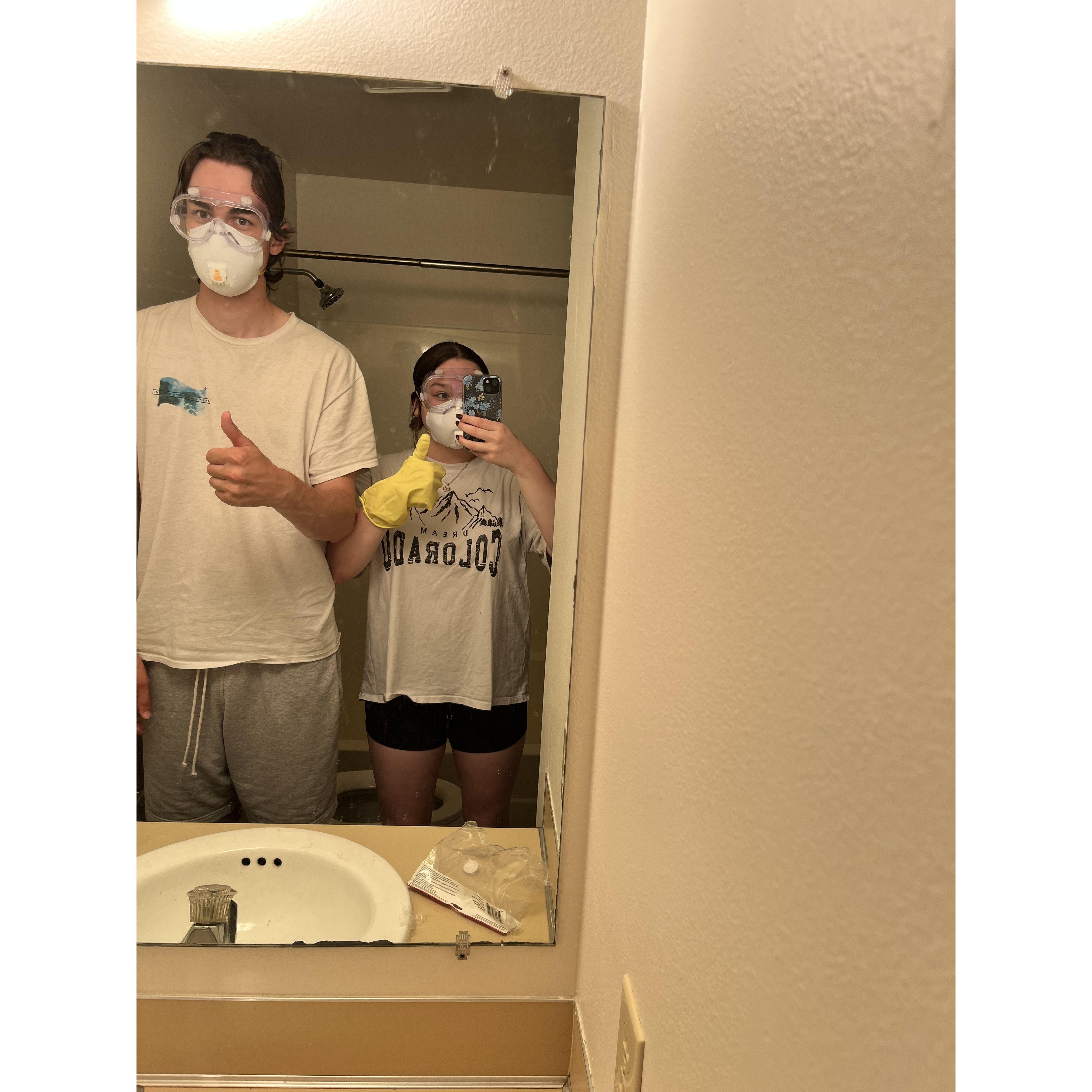 Collin and Emily taking on their first rental cleaning for a company that Emily previously worked for - 2021