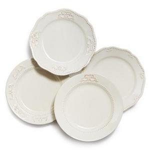 Sur La Table - Pearl Stoneware Dessert Plates, Set of 4