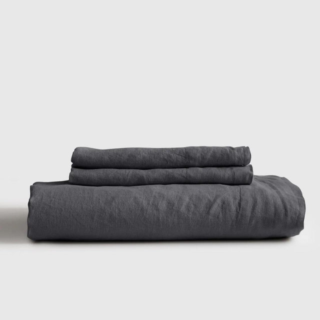 European Linen Fitted Sheet Set (Without Top Sheet)
